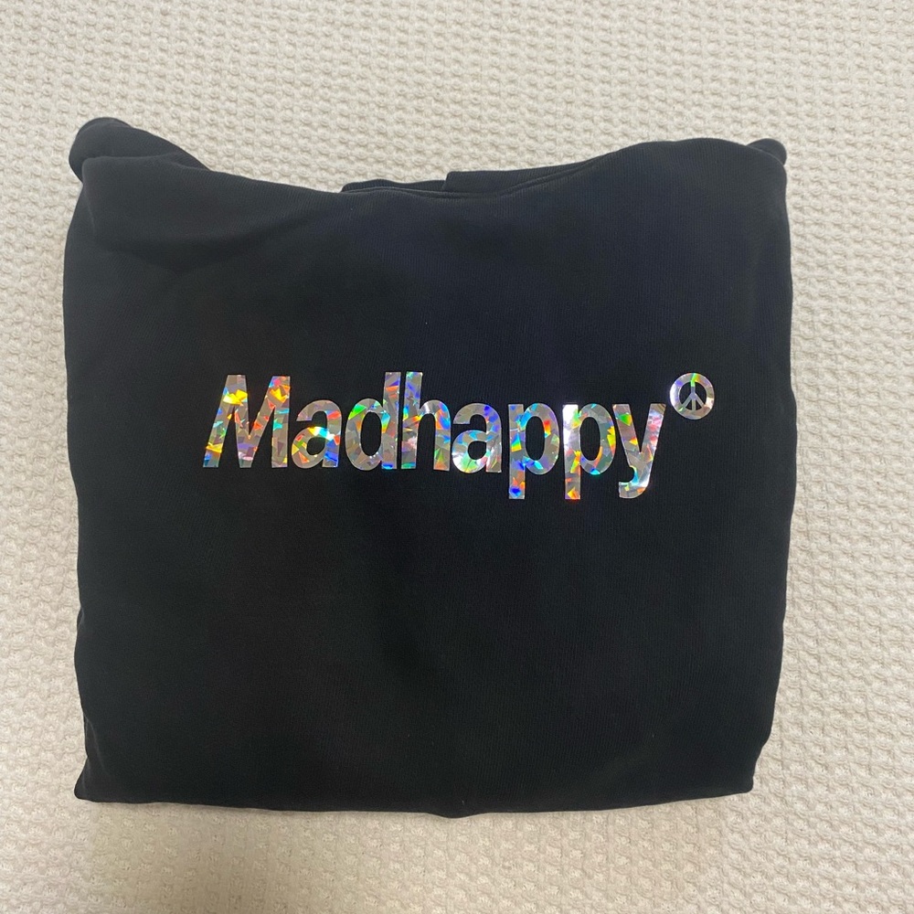 MADHAPPY REFLECTION UNIVERSAL HOODIE - BLACK × 1 - worn only a few times